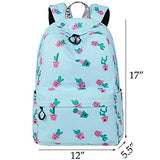 Hey Yoo HY770 Girls School Backpack Waterproof Casual School Bag Bookbag Backpack for Women Teen Girls (Water Blue)