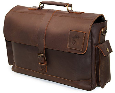 Cuero Genuine Leather Messenger Bag For Men Mens Shoulder bag 15.6 laptop briefcase for office