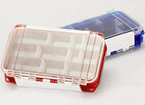 LIZHOUMIL 1pcs Fishing Tackle Box Waterproof, Tackle Trays Transparent Fishing Tackle Storage Organizer Boxes with DIY Dividers Blue
