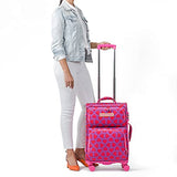 Cloe by Agatha Ruiz de la Prada Carry-On 20 inch Luggage with 360º-spinner wheels in Magenta Color