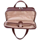 McKlein, R Series, Harpswell, Top Grain Cowhide Leather, 17" Leather Dual Compartment Laptop Briefcase, Brown (88564)
