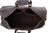 Polare 23'' Duffle Retro Thick Cowhide Leather Weekender Travel Duffel Luggage Bag