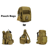 Military Tactical MOLLE Phone Pouch Waist Belt Bag Pack Gear Messenger Shoulder Saddlebag (Black)