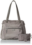 Baggallini New Classic Overnight Expandable Laptop Tote with RFID Phone Wristlet, Sterling Shimmer