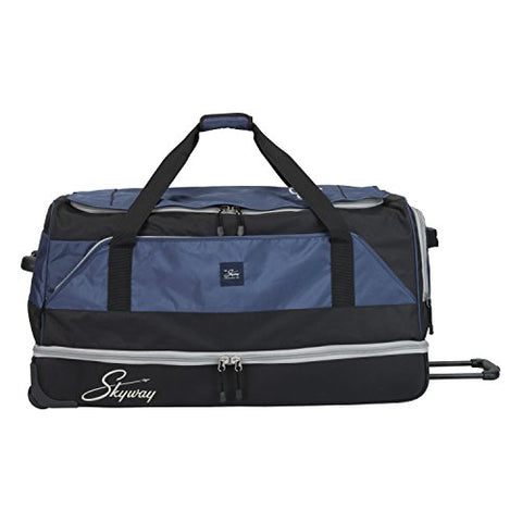 Skyway Sodo 34-inch Drop-Bottom Rolling Duffel, Navy Blue