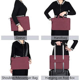 HEXIN 15" 15.6 inches Lightweight Laptop Carrying Bag For Women Red with Pocket