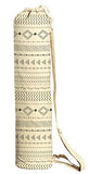 Black And White Tribal Printed Canvas Yoga Mat Bags Carriers Was_41
