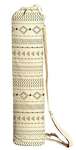 Black And White Tribal Printed Canvas Yoga Mat Bags Carriers Was_41