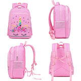 CAMTOP Backpack for Girls Kids School Backpack with Lunch Box Preschool Kindergarten BookBag Set (Pink-Unicorn)