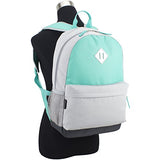 Eastsport Dome Backpack with FREE Pencil Case, Turquoise/Gray