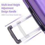 Merax Luggage Set Expandable 3 Piece Sets with TSA Lock, Lightweight Hardside Luggage with Spinner Wheels (Purple)