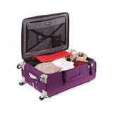 Cloe Checked Large 28 inch Water-Resistant Luggage with 360º-spinner wheels in Purple Color