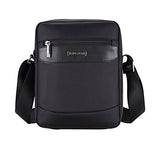 Men'S Fashion Leisure Business Briefcase Durable Messenger Shoulder Bag Black
