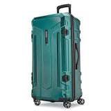 American Tourister Trip Locker Hardside Checked Luggage with Dual Spinner Wheels, Dark Green