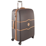 DELSEY Paris Luggage Chatelet Hard+ Large Checked Spinner Suitcase Hardcase with Lock, Chocolate Brown