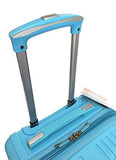 3 Pc Luggage Set Hardside Rolling 4Wheel Spinner Upright Carryon Travel Sky Blue
