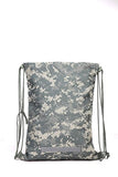 Heavy Duty Drawstring Backpack in Digital Camouflage Army Military Sack, Model: , Spoorting Goods