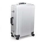 Zero Halliburton Classic Aluminum 2.0 26" 4 Wheel Spinner Travel Case (Silver)