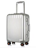All Aluminum Carry On Luggage, HardShell Spinner Suitcase Grade 5 Aluminum-Magnesium Alloy TSA