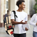 LORVIES Retro Japanese Martial School Bag for Student Bookbag Teens Travel Backpack Casual Daypack Travel Hiking Camping