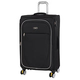 IT Luggage Lockdown 8 Lightweight Expandable 3 Piece Set with Wheel Locks, Black