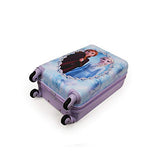 Disney Frozen II Anna Elsa Luggage Hard Side Tween Spinner Rolling Suitcase for Kids Carry-On Travel Trolley - 20 Inch