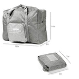 Foldable Lightweight Nylon Duffel Luggage Bag Tote for Travel Gym 4 Colors (Grey)