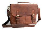Cuero 14 " Brown Vintage Leather Messenger Satchel Laptop Leather Briefcase Bag for Men and Women