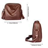 Saierlong New Mens Coffee Genuine Leather Briefcase Messenger Bags Business Handbags