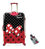 American Tourister Disney Minnie Mouse Red Bow Hardside Spinner 28 with Matching ID Tag