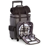 Bey Berk Black And Gray 4 Person Poly Canvas Picnic Trolley