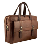 Mancini Leather Goods RFID Secure Double Compartment Laptop Briefcase