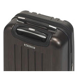 Mia Toro M1028-03Pc-Slv Italy Diamante Spazzolato Hardside Spinner Luggage 3 Piece Set, Silver