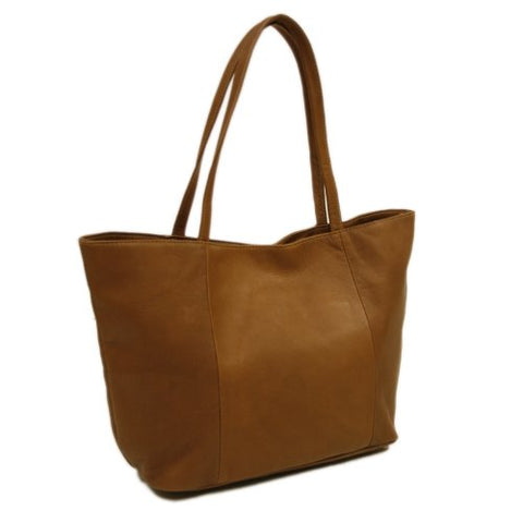 Piel Leather Tote, Saddle, One Size