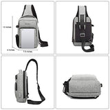 Mens Sling Bag Backpack Shoulder Sports Chest Crossbody Bag Lightweight Daypack with Charging
