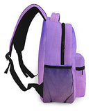 Multi leisure backpack,Purple Pink Ombre Design, travel sports School bag for adult youth College Students