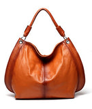 Camelia Tote Leather Handbag - Brown