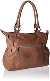 Piel Leather Zippered Cross-Body Tote, Toffee