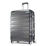 Samsonite Framelock Hardside Checked Luggage With Spinner Wheels, 28 Inch, Dark Grey
