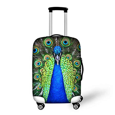 Bigcardesigns Peacock Travel Luggage Protective Covers for 26"-30" Suitcase Elastic