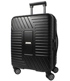 EXZACT Cabin Luggage/Carry-On 20” Black, Hard Shell/Side / 4 Wheels 360° Spinner TSA Lock, 100%