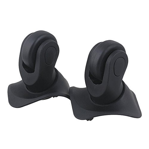 BQLZR Black Left&Right Lightweight Luggage Universal Wheels Accessories Pack of 2