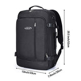 G4Free Carry On Travel Backpack 40L Flight Approved Fits 19" Water Resistant Backpack Black