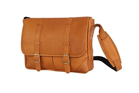 David King & Co. Double Strap Messenger With Two Straps And Buckles, Tan, One Size