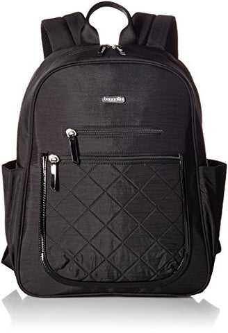 Pocket Laptop Backpack Backpack, Black Quilt, One Size