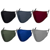 Cloth Face Masks Reusable Washable Adjustable Masks Printed Face Covering for Women Men 6 Pack