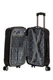 Rockland London Hardside Spinner Wheel Luggage, Black, Carry-On 20-Inch