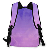 Multi leisure backpack,Purple Pink Ombre Design, travel sports School bag for adult youth College Students