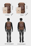 WITZMAN Men Travel Backpack Canvas Rucksack Vintage Duffel Bag A2021 (21 inch Brown)