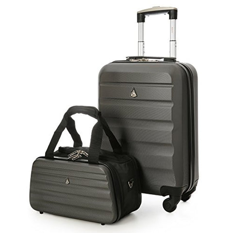 Aerolite 22x14x9” Hard shell Suitcase Spinner Carry On + Under Seat Holdall
